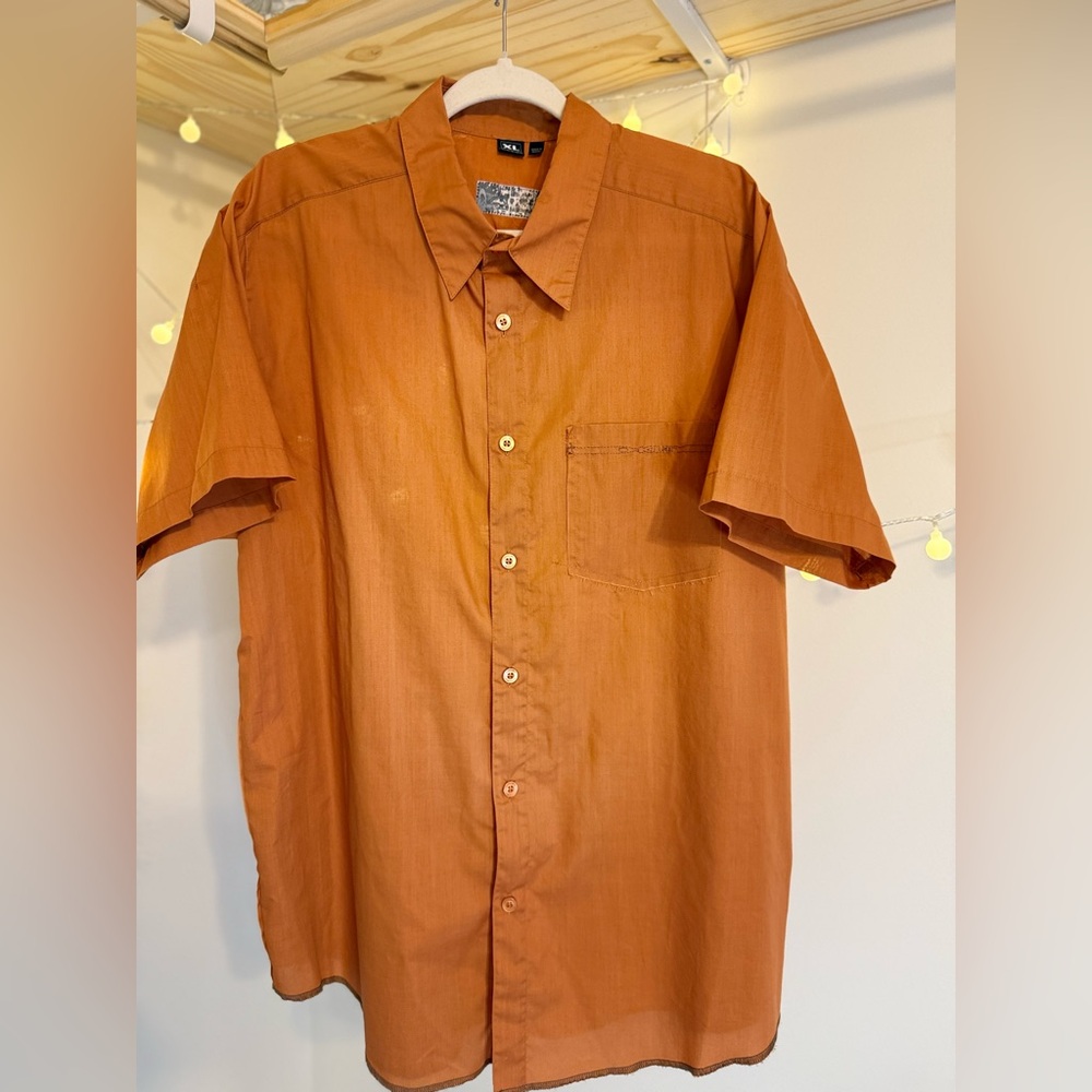 Oakley Men's Orange Casual Button-Down Shirt NEW
